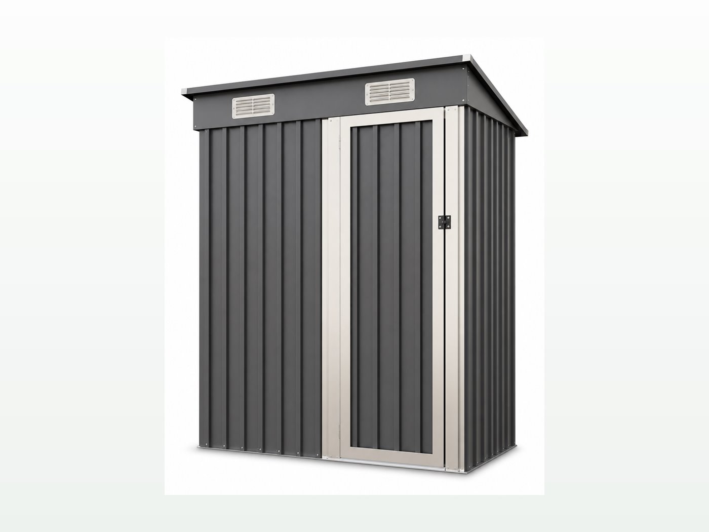 Pent roof metal garden shed